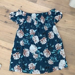 Floral Off-the-Shoulder Dress 🌸